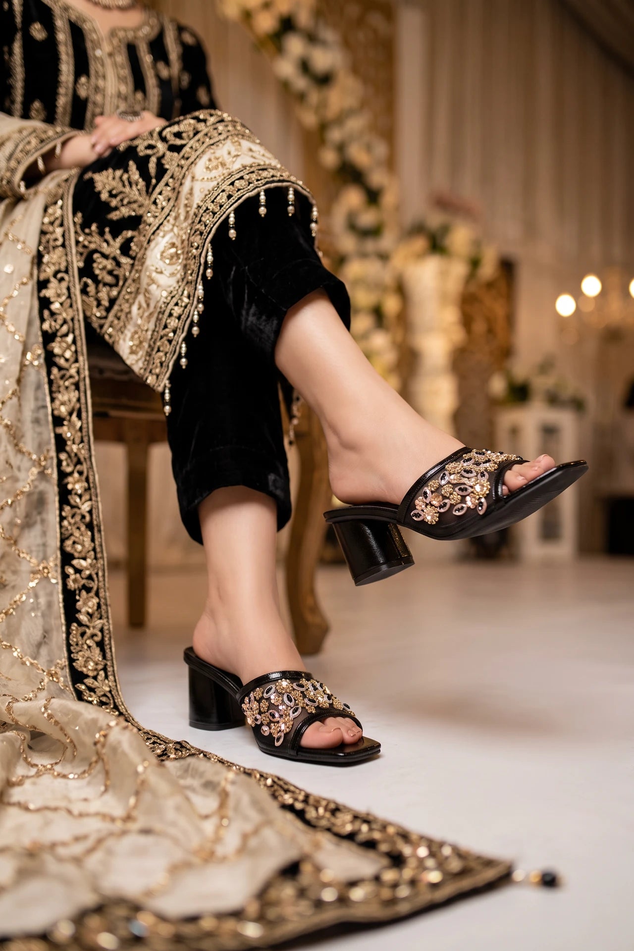 Bridal Slipper Black 0413649