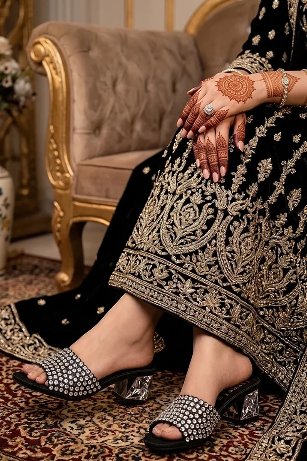Bridal Slipper Black 0413821