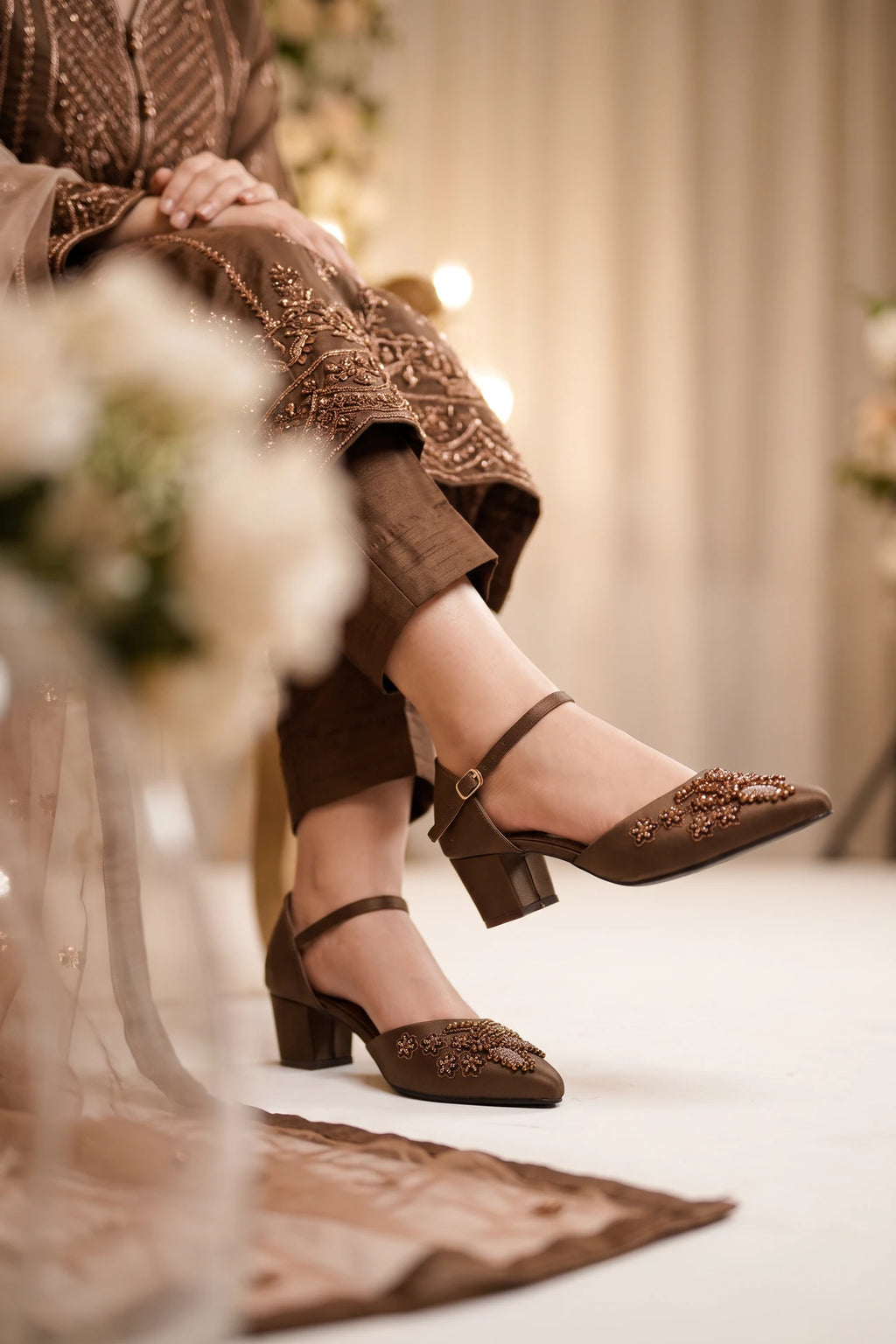 Bridal Court Shoes Brown 0450051