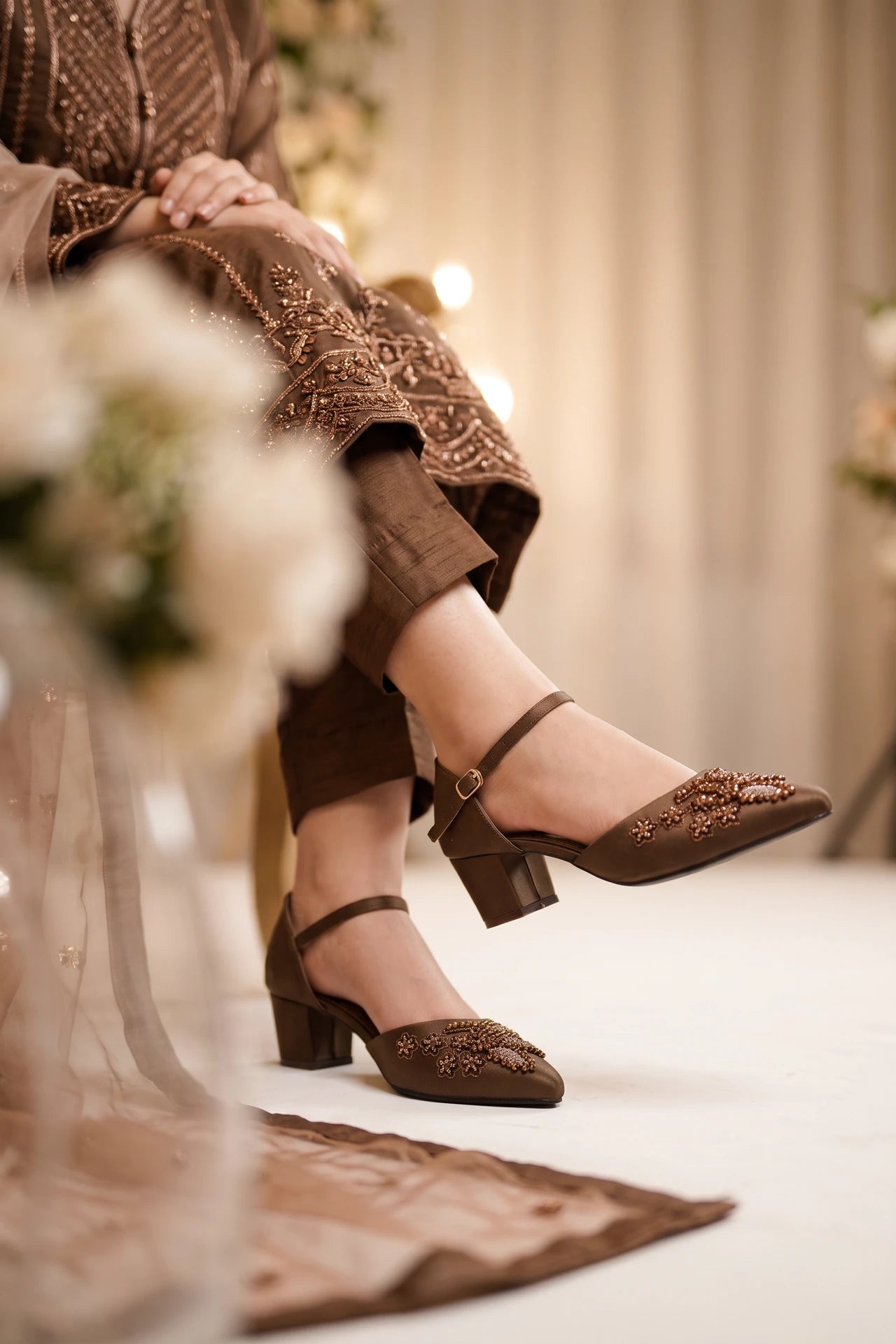 Bridal Court Shoes Brown 0450051