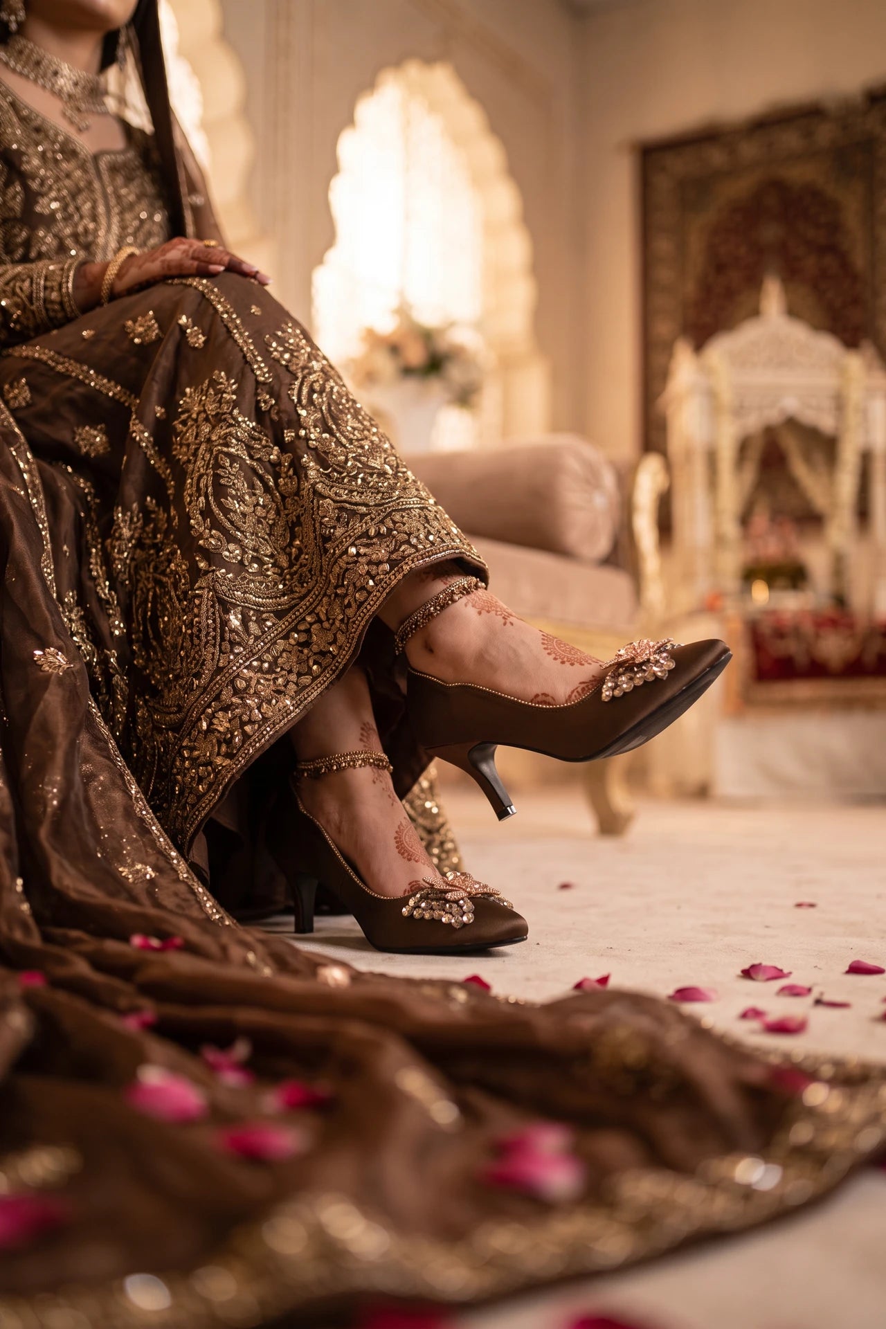 Bridal Court Shoes Brown 0450067