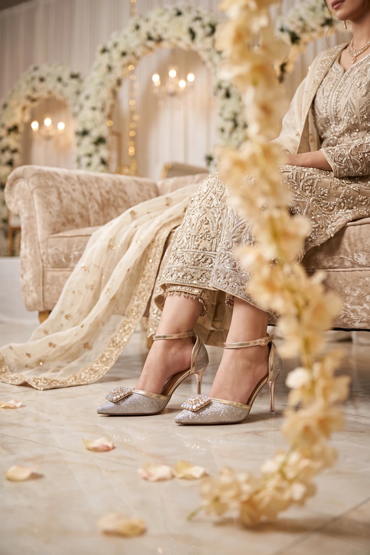 Bridal Court Shoes Golden 0450192