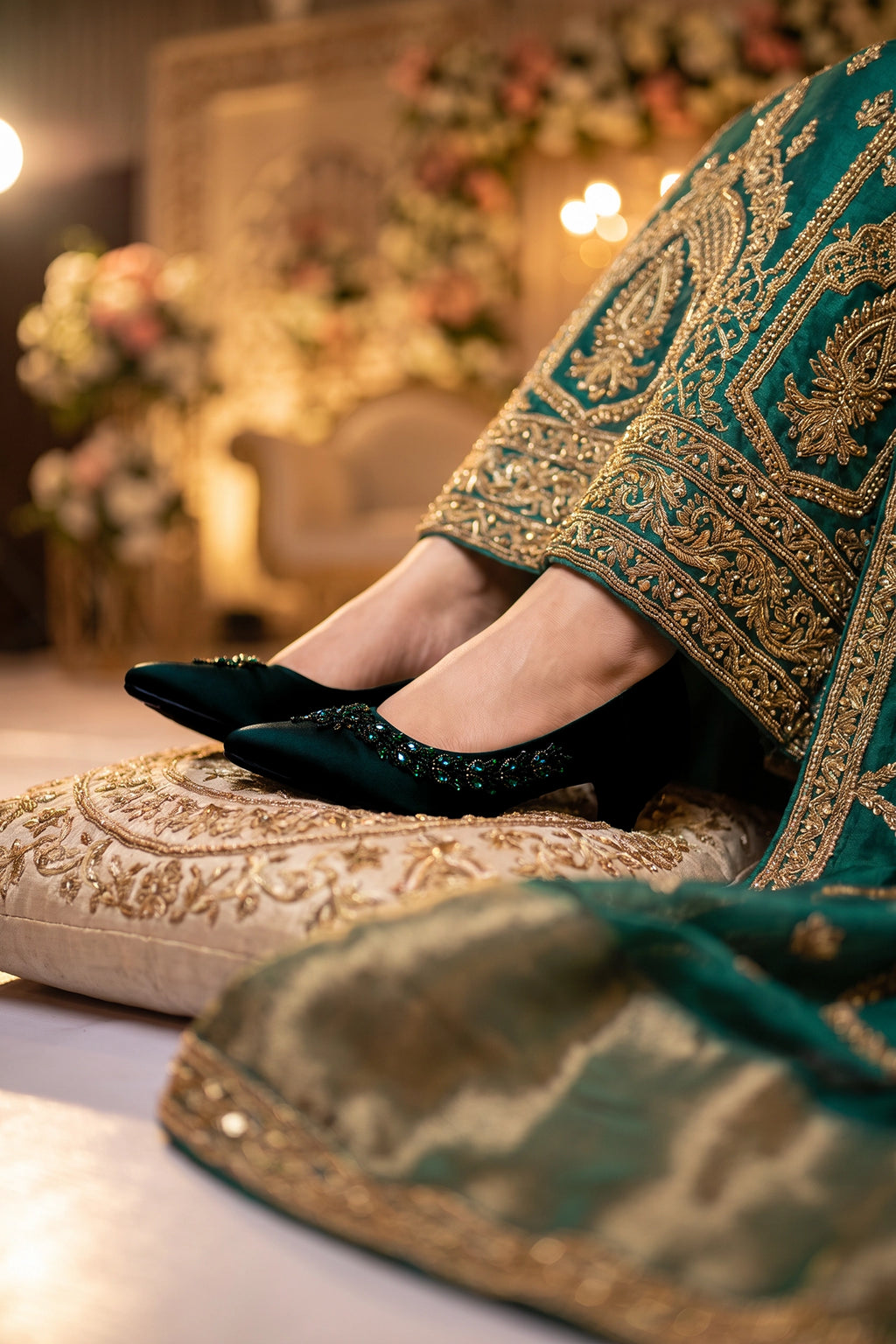 Bridal Court Shoes Green 0450058