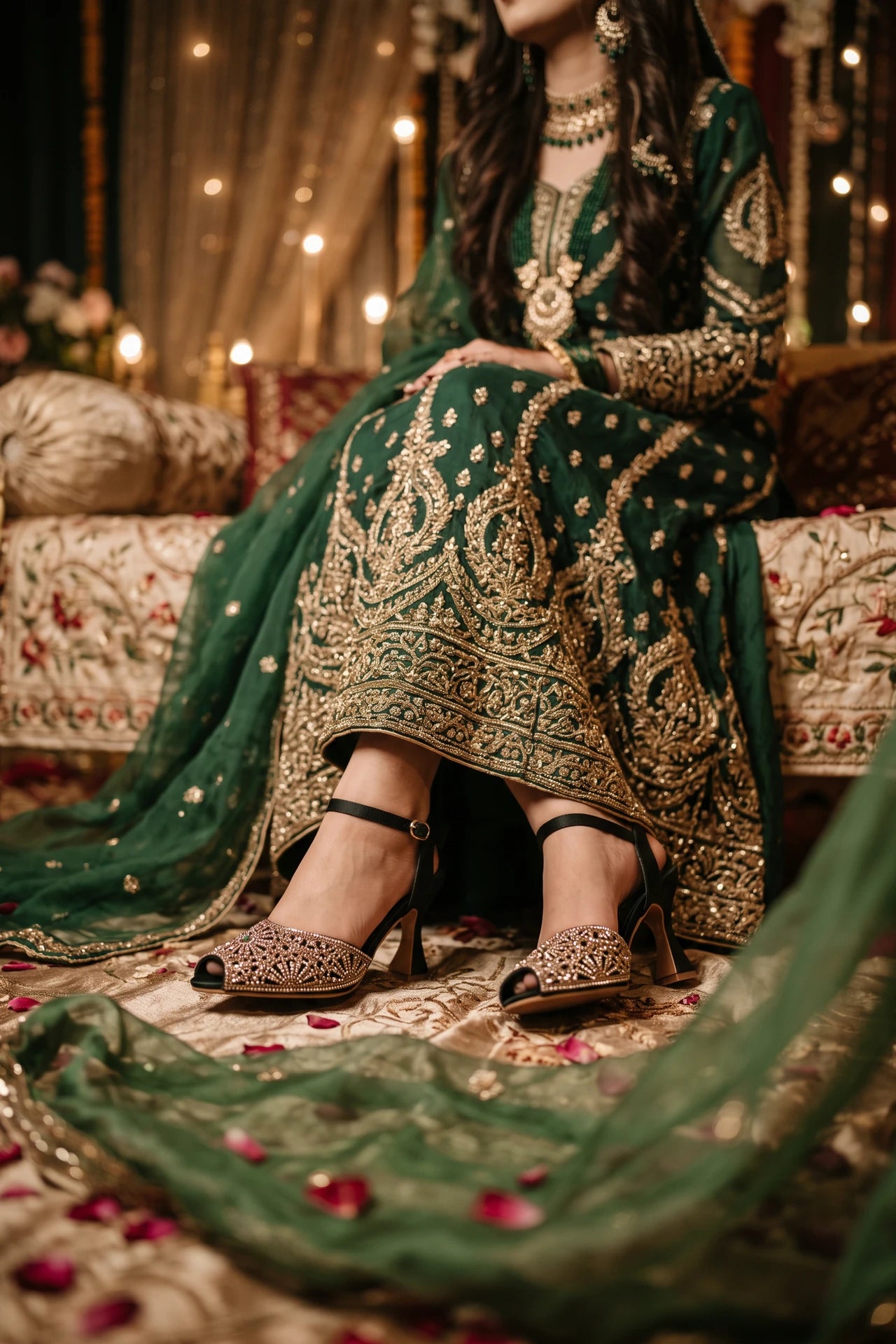 Bridal Court Shoes Green 0450095