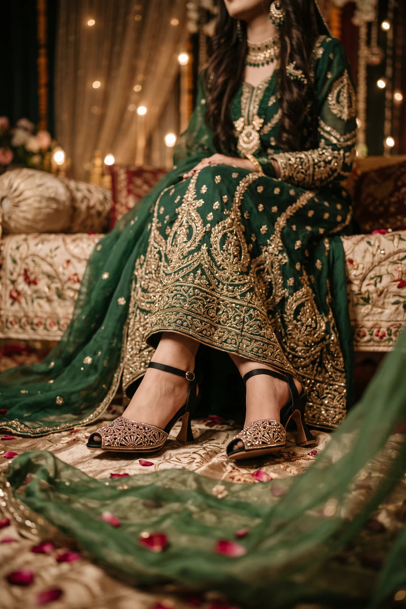 Bridal Court Shoes Green 0450095