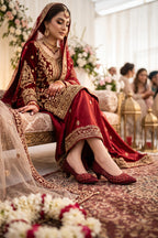 Bridal Court Shoes Maroon 0450056