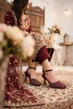 Bridal Court Shoes Maroon 0450095