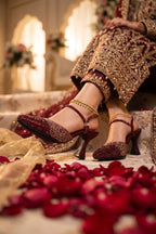 Bridal Court Shoes Maroon 0450149