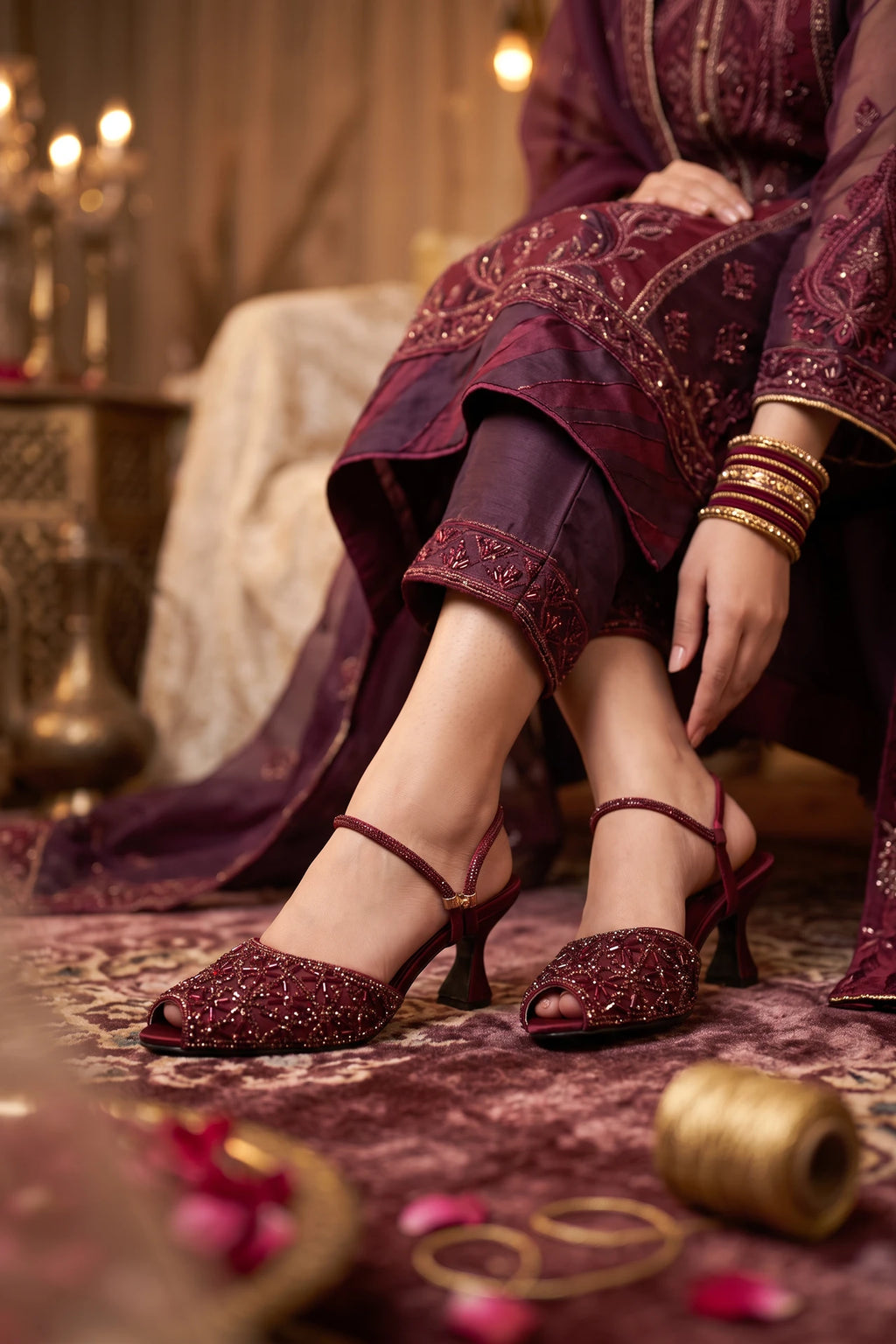 Bridal Court Shoes Red 0450096