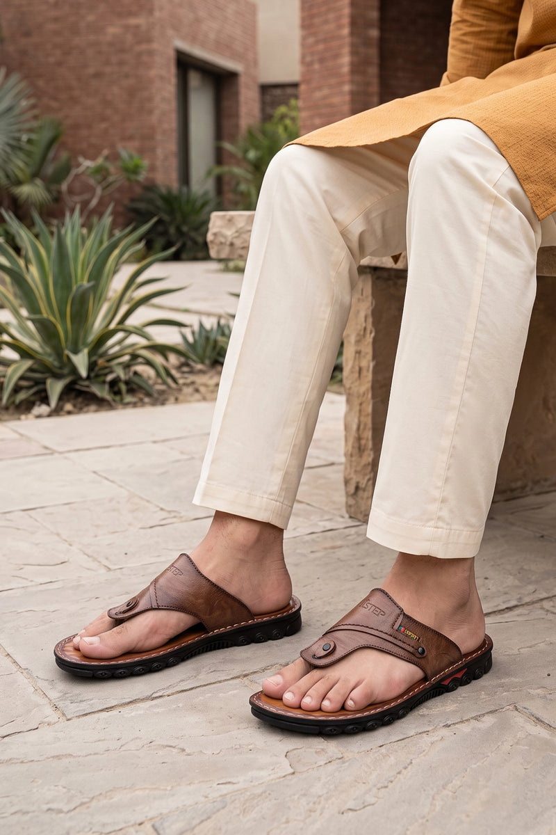 Brown Casual Slippers For Men 0151142