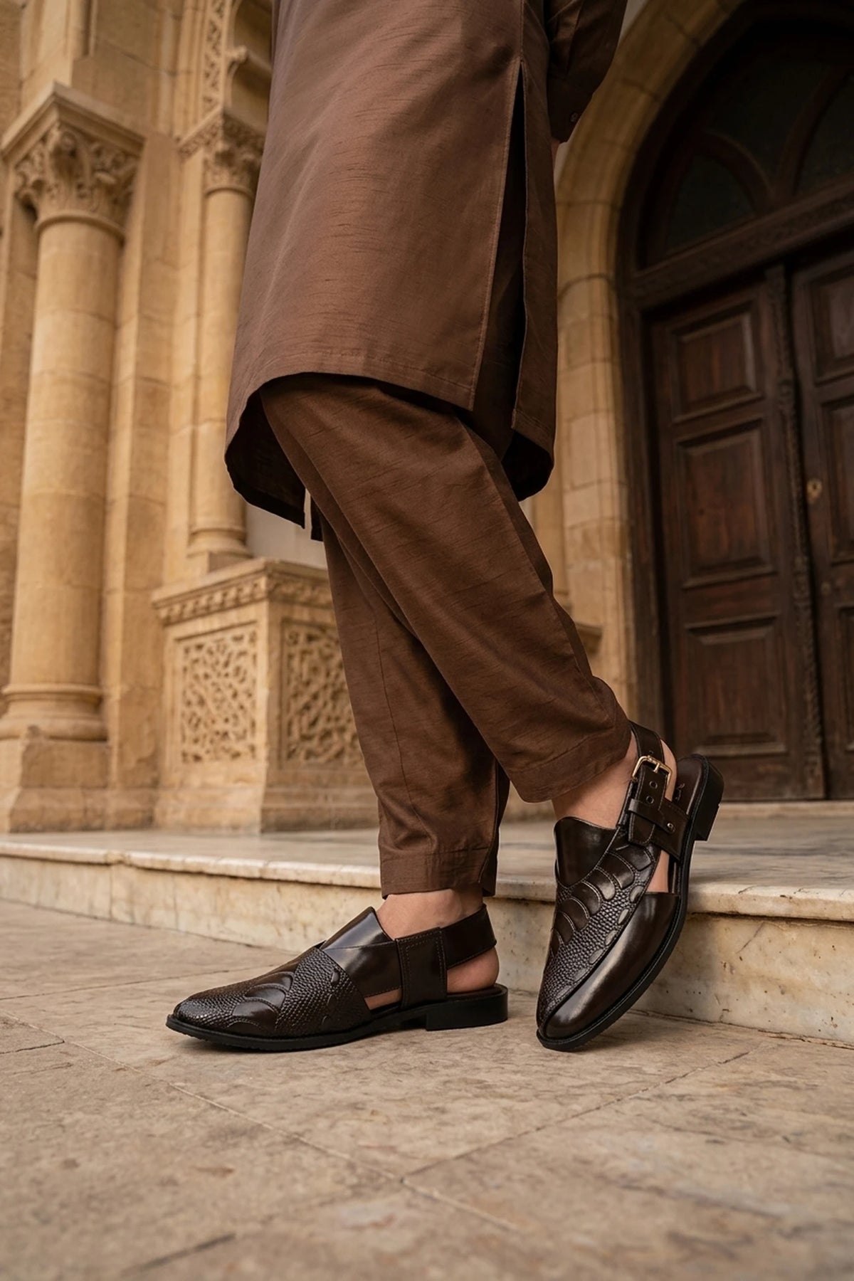Brown Designer Peshawari Sandals 0141109