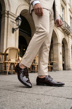 Brown Glossy Derby Shoes 0111273