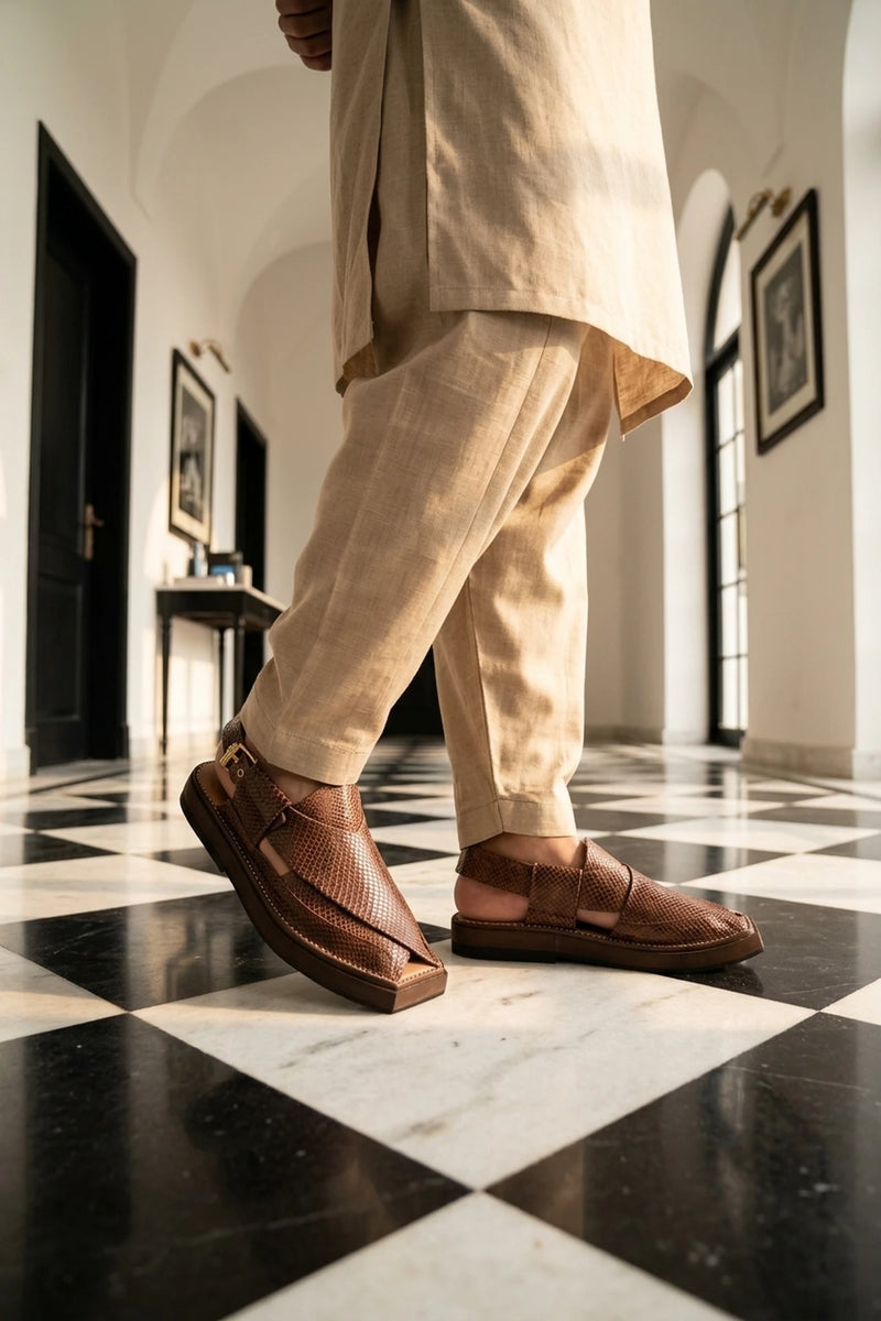 Brown Kaptan Peshawari Sandal 0140746