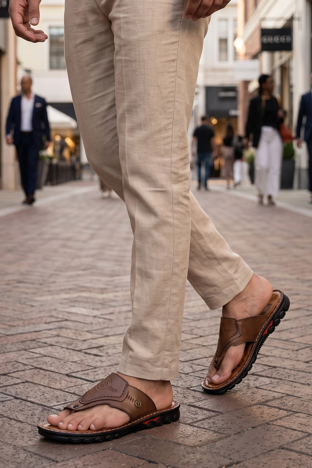 Brown Mens Casual Slippers 0151143