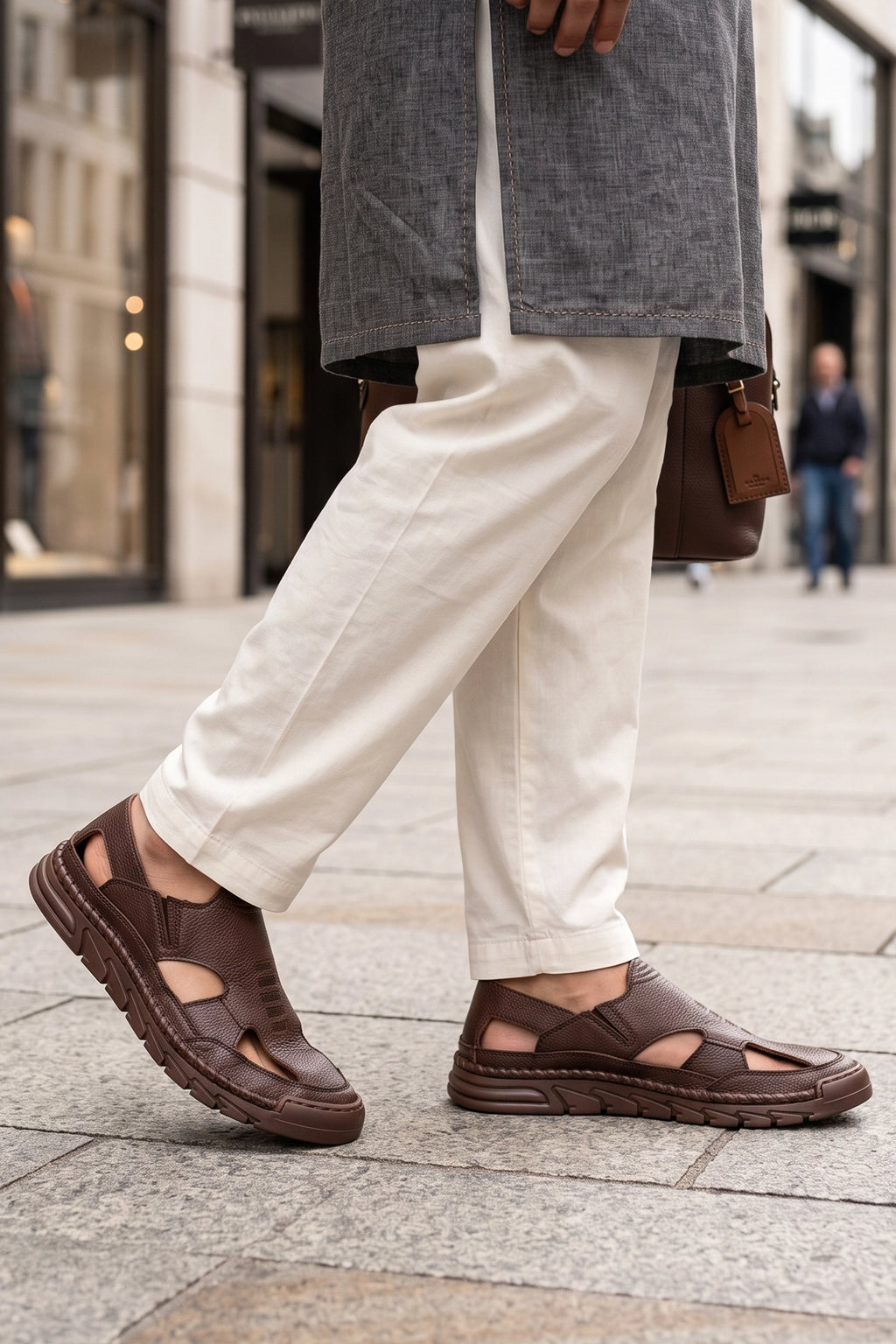 Brown Roman Sandals For Men 0141190