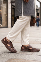 Brown Roman Sandals For Men 0141190
