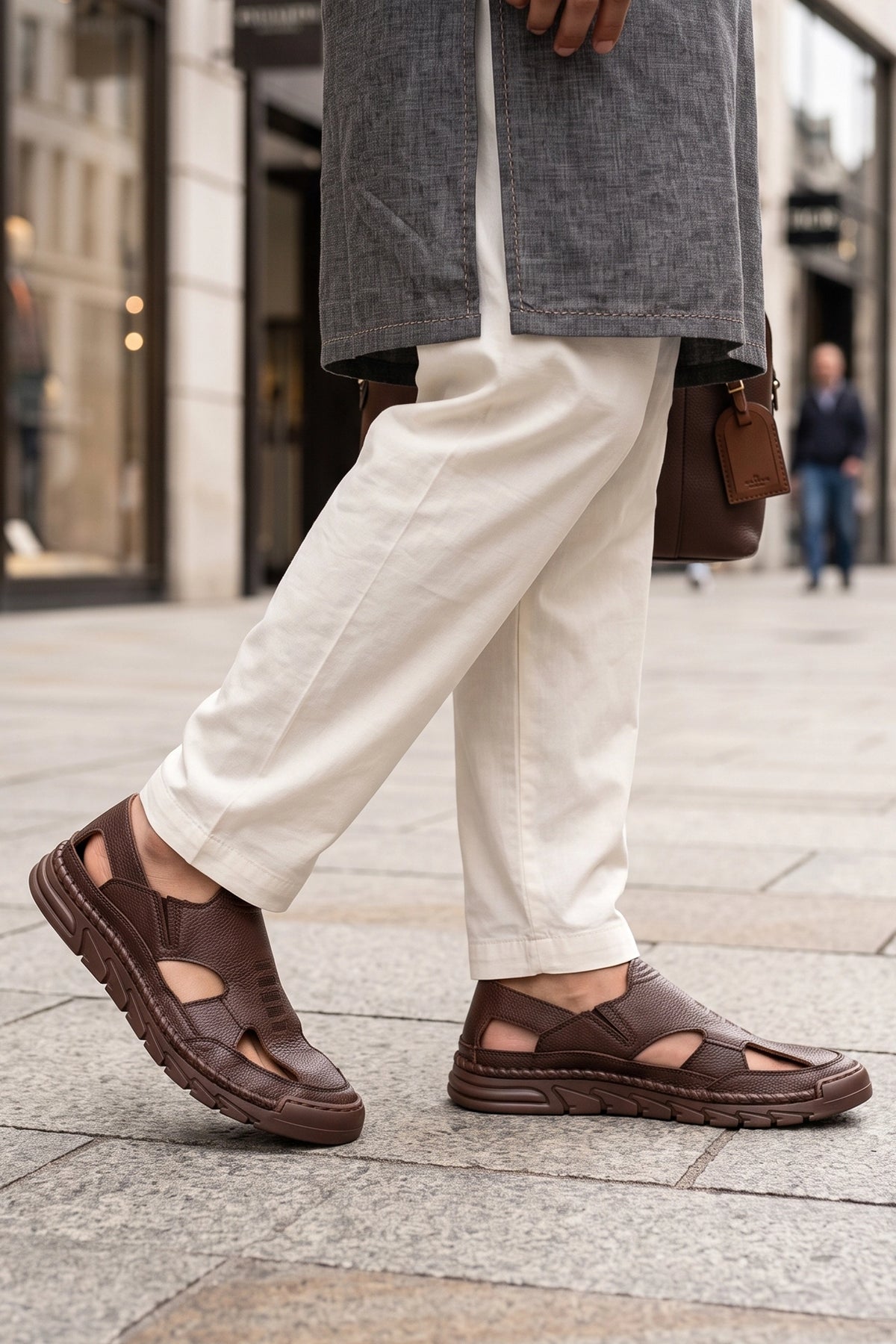 Brown Roman Sandals For Men 0141190
