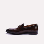 Brown Glossy Slip On Formal Shoes 0111270