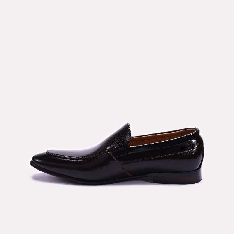 Brown Glossy Slip On Shoes 0111271