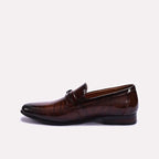 Brown Shiny Slip On Dress Shoes 0111275