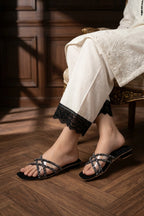 Carmina Black Fancy Slippers 0412651