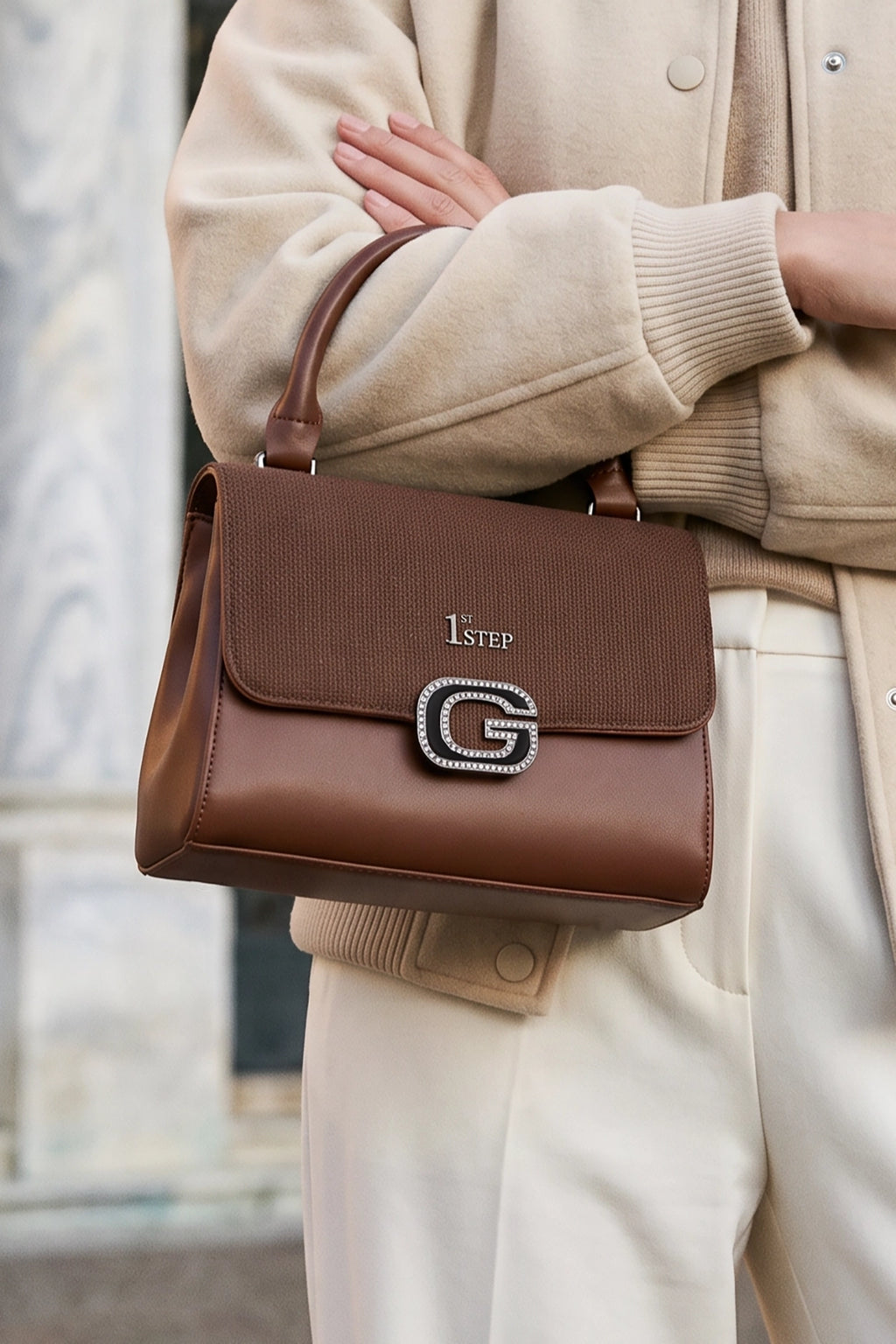 Casual Hand Bag Brown 0322184