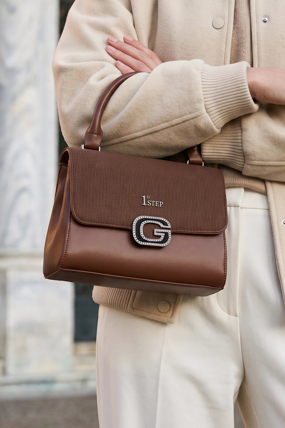Casual Hand Bag Brown 0322184