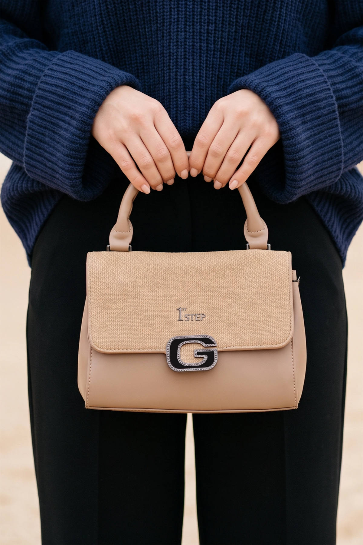 Casual Hand Bag Light Brown 0322184