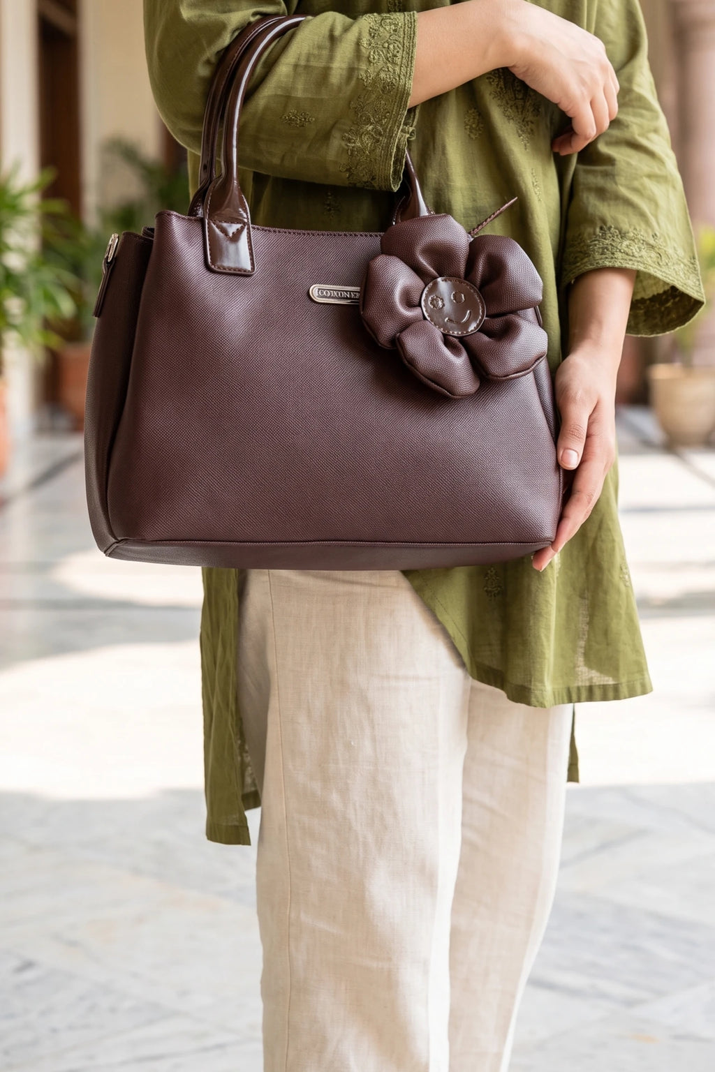 Casual Shoulder Bag Dark Brown 0331764