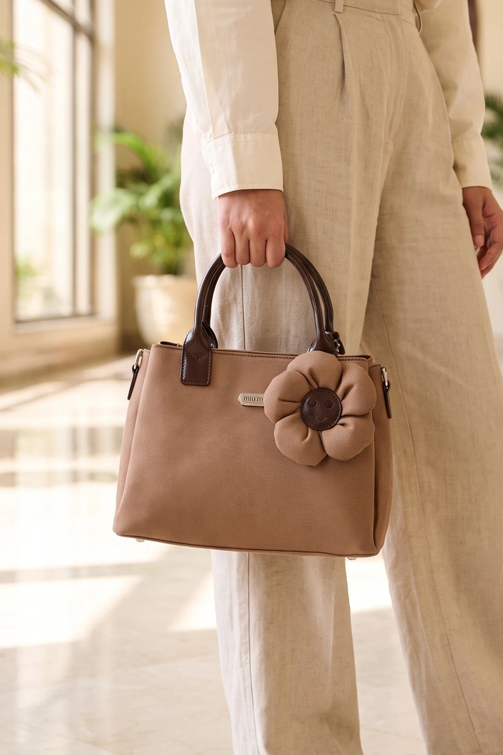 Casual Shoulder Bag Khaki 0331764
