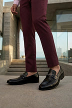 Colin Black Textured Dress Shoes 0111171