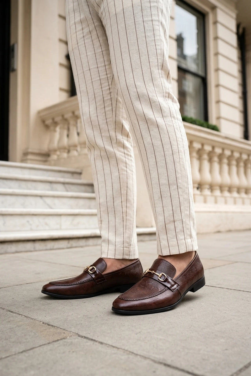 Colin Brown Textured Dress Shoes 0111171