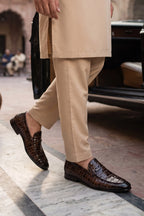 Dominic Dark Brown Crocodile Formal Loafers 0111064