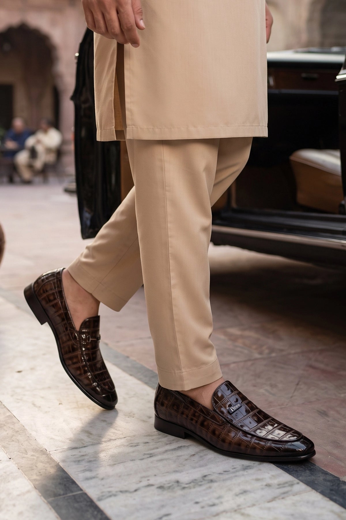 Dominic Dark Brown Crocodile Formal Loafers 0111064