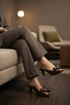 Fancy Court Shoes Brown 0450061