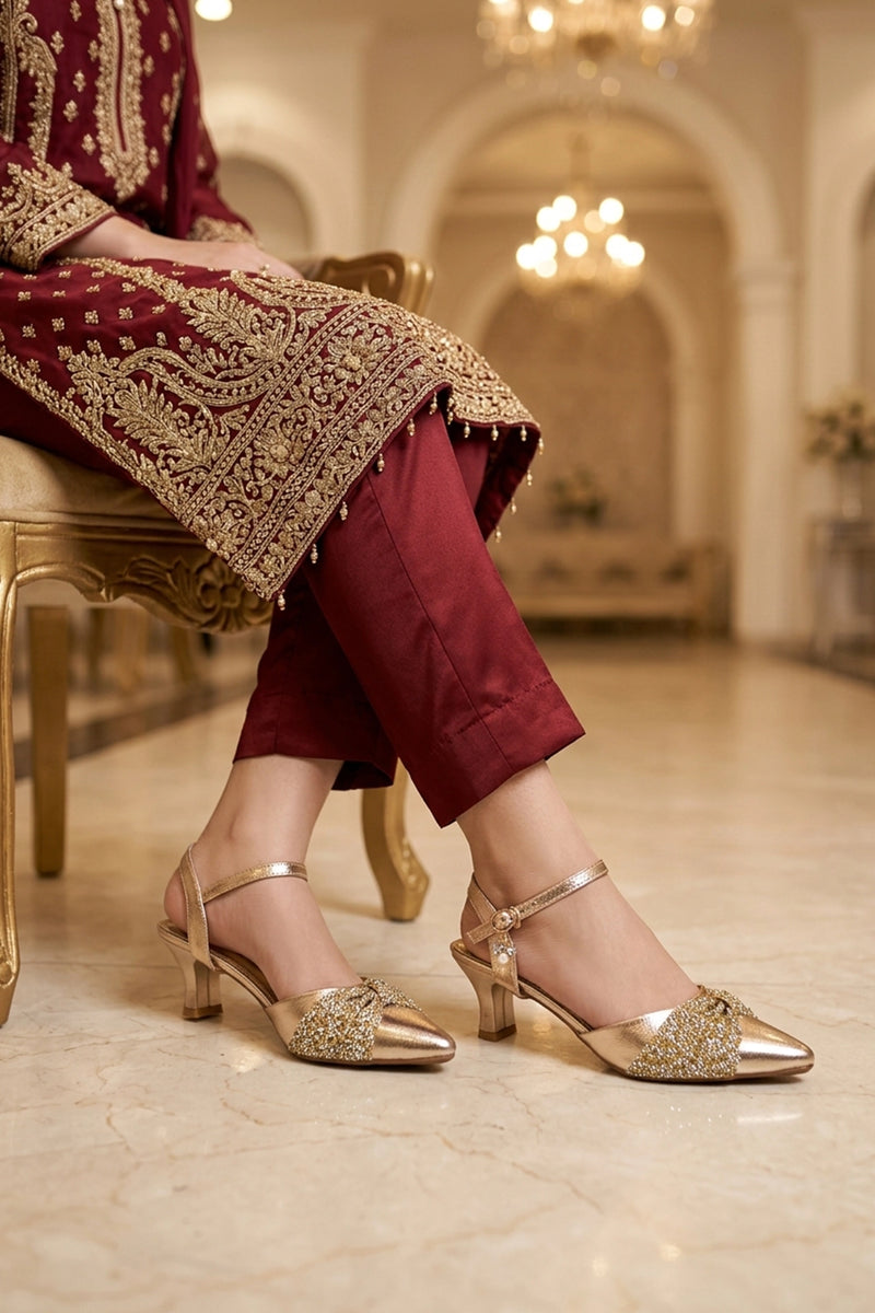 Fancy Court Shoes Golden 0450076