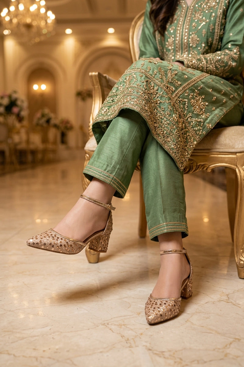 Fancy Court Shoes Golden 0450115