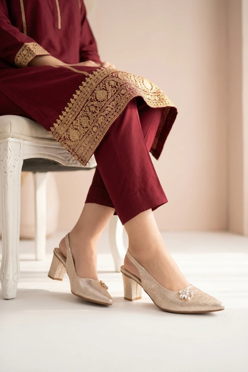 Fancy Court Shoes Golden 0450223
