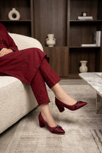 Fancy Court Shoes Maroon 0450132