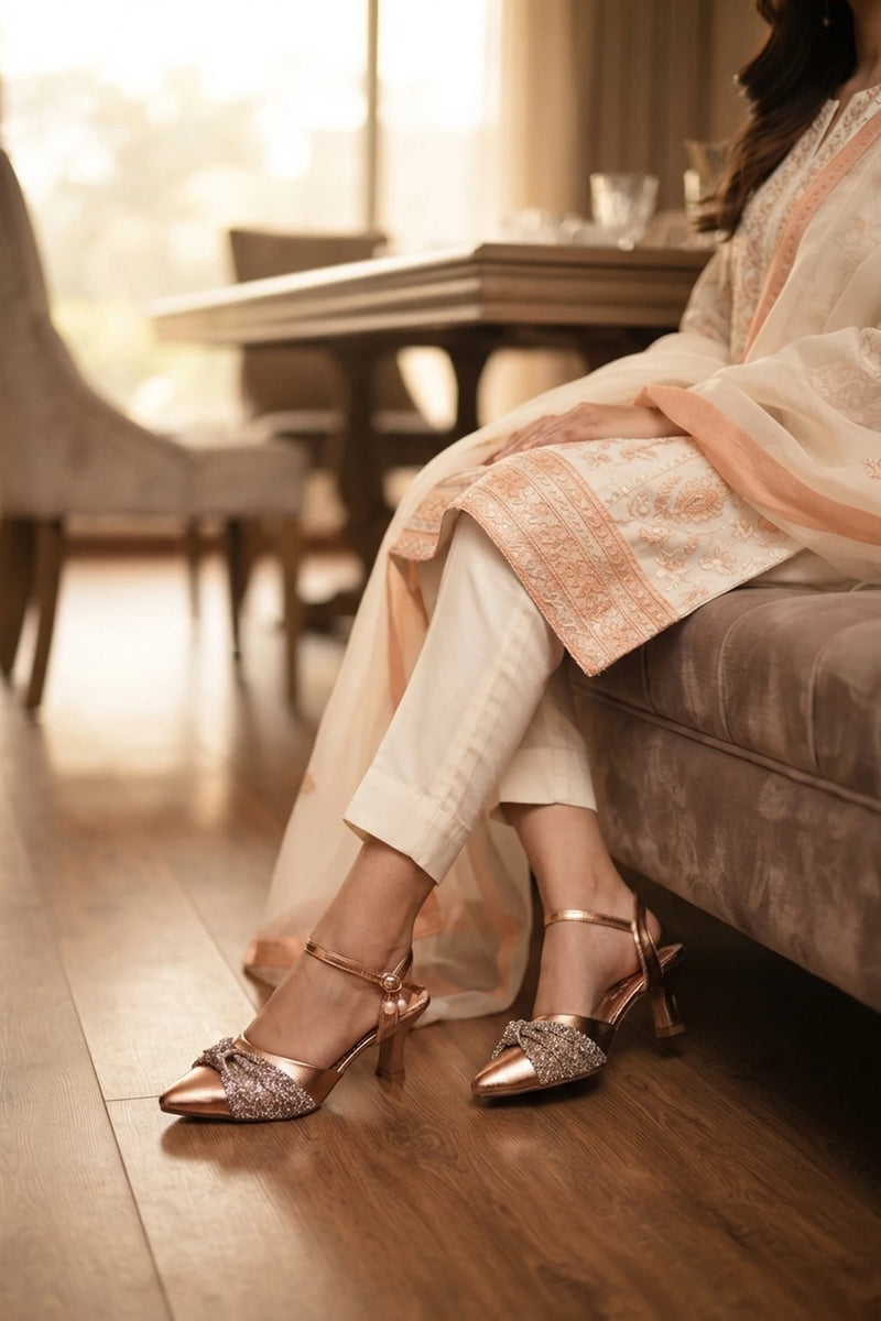 Fancy Court Shoes Peach 0450076