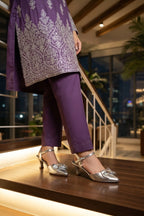 Fancy Court Shoes Silver 0450077
