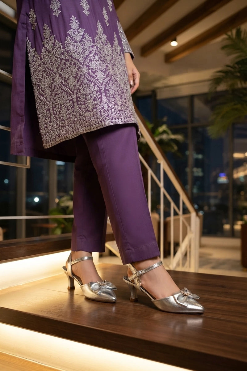 Fancy Court Shoes Silver 0450077