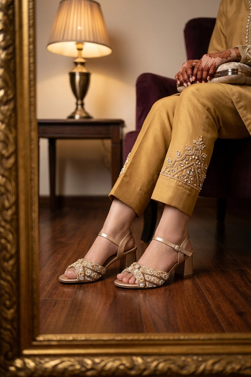 Fancy Sandal Golden 0421658