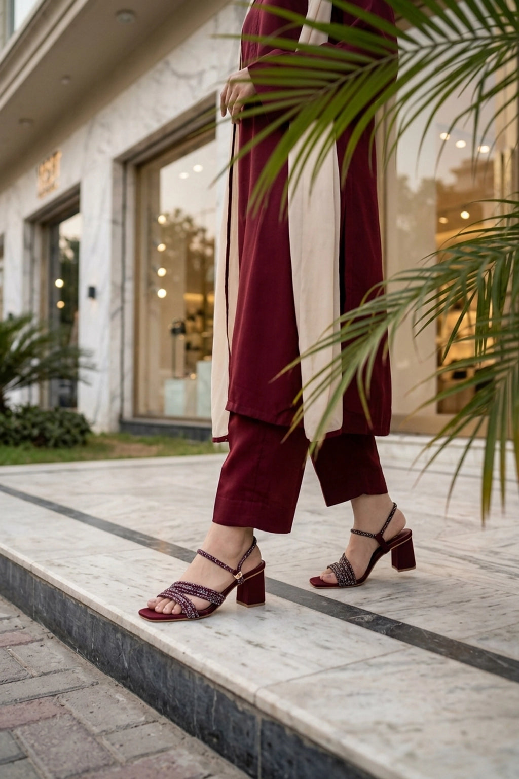 Fancy Sandal Maroon 0421721