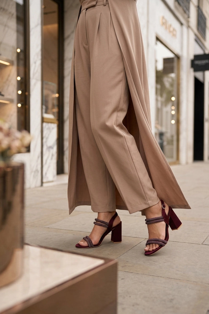 Fancy Sandal Maroon 0421748