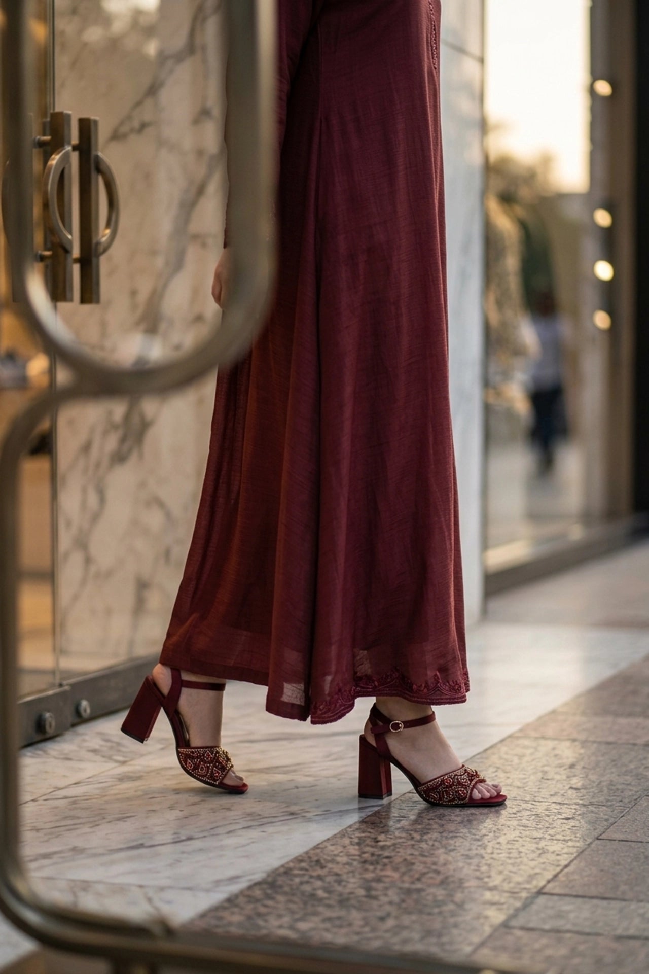 Fancy Sandal Maroon 0421749