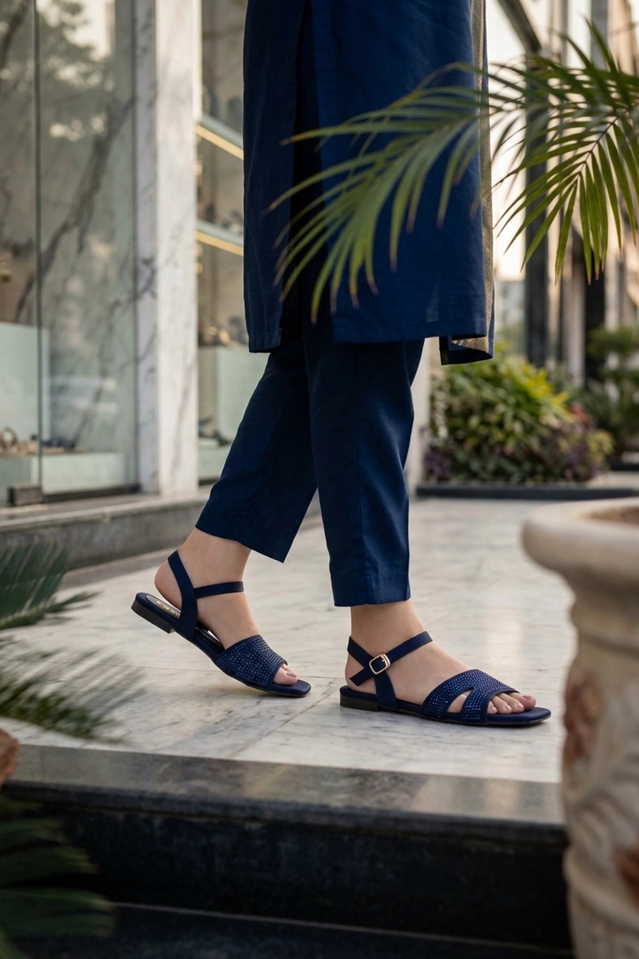 Fancy Sandal Navy Blue 0421739