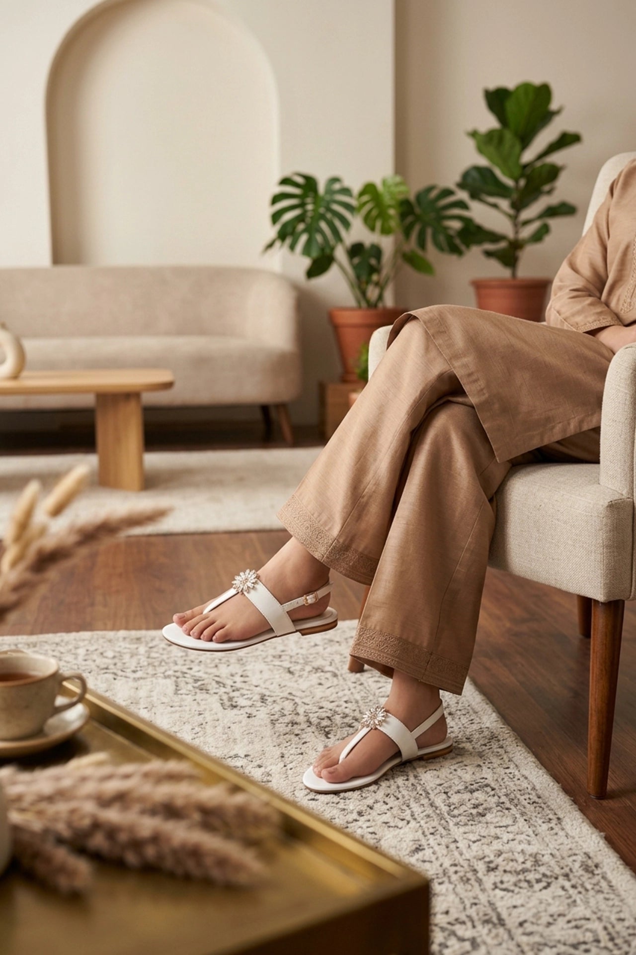 Fancy Sandal White 0421630