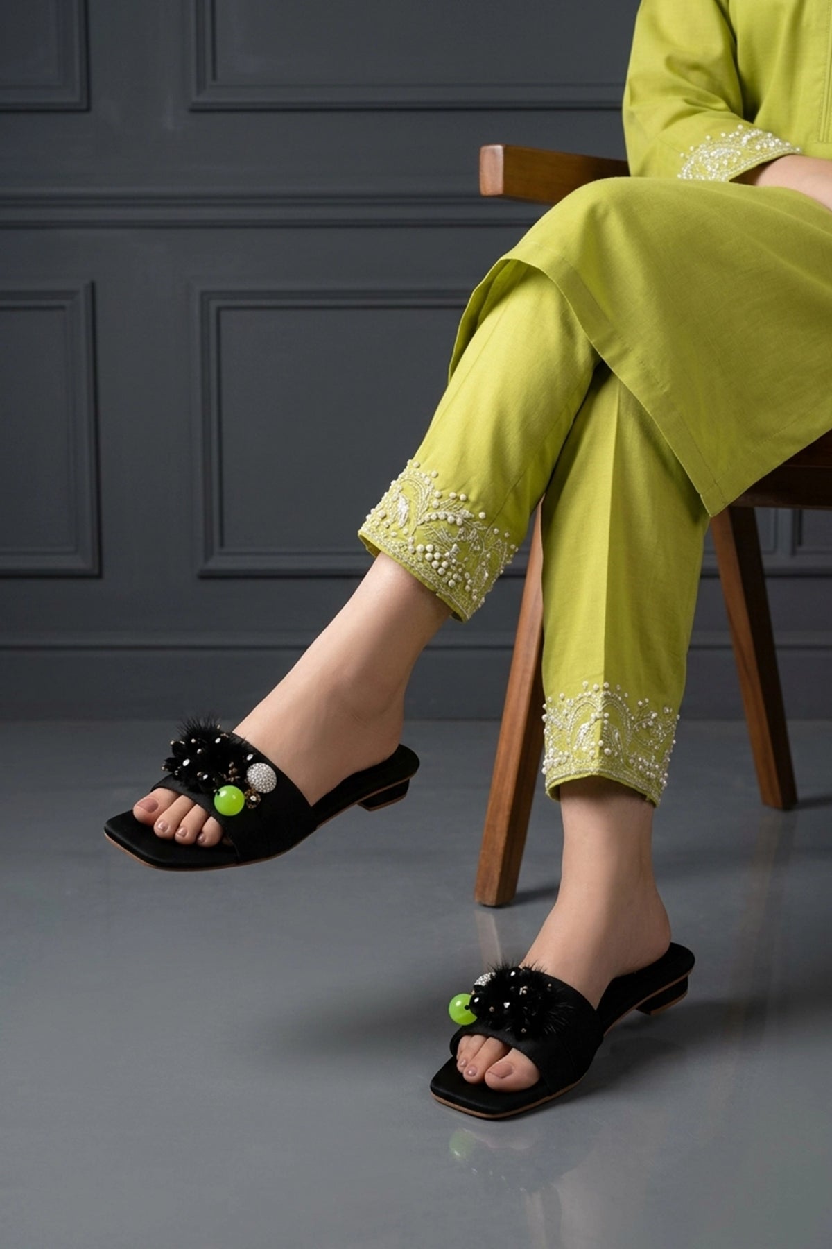 Fancy Slipper Black 0413507