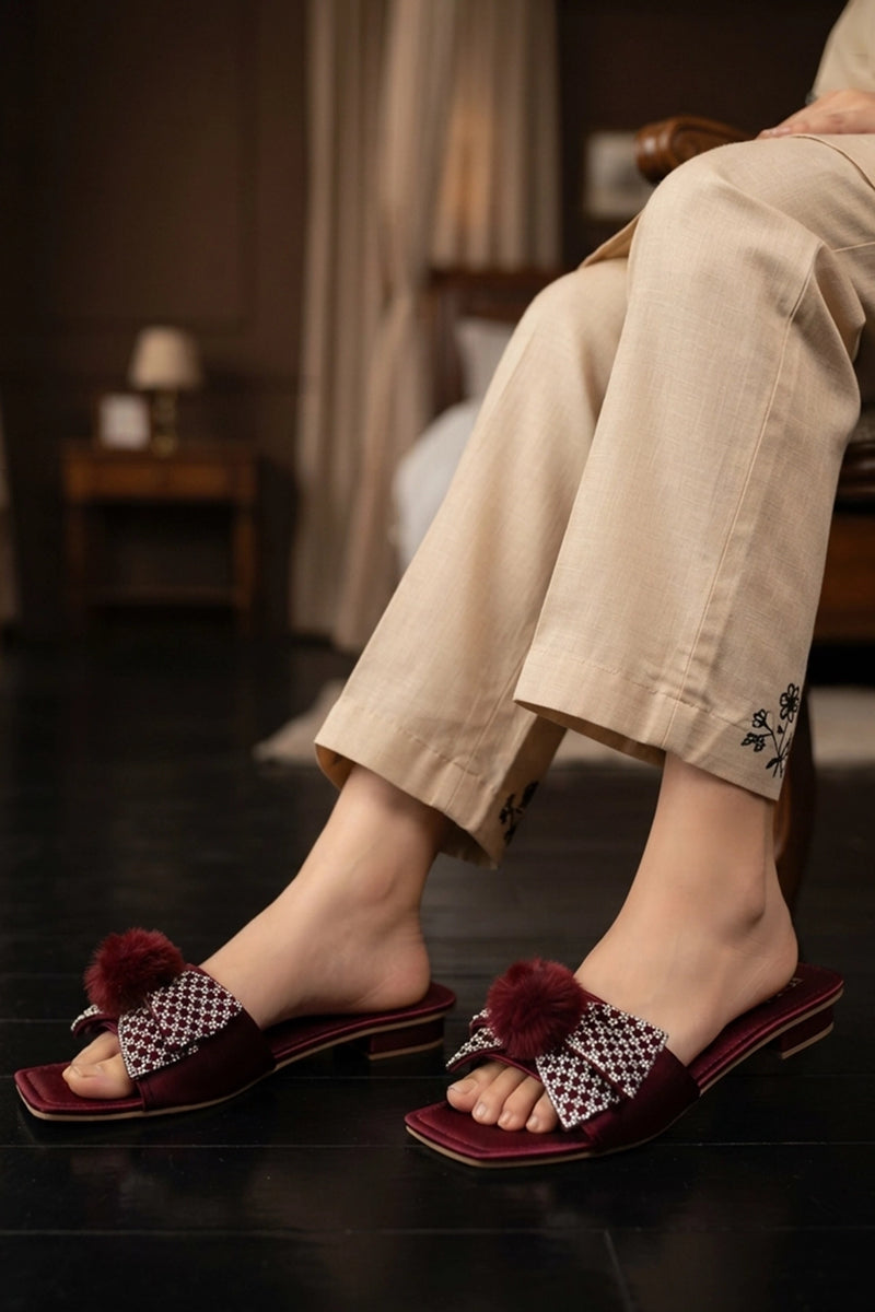 Fancy Slipper Maroon 0412656